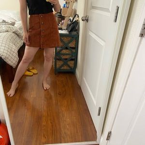 SHEIN cord mini skirt